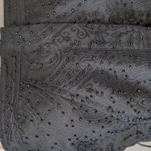 𝅺magaschoni Corset Strapless Silk Beaded Bustier Top Black 6